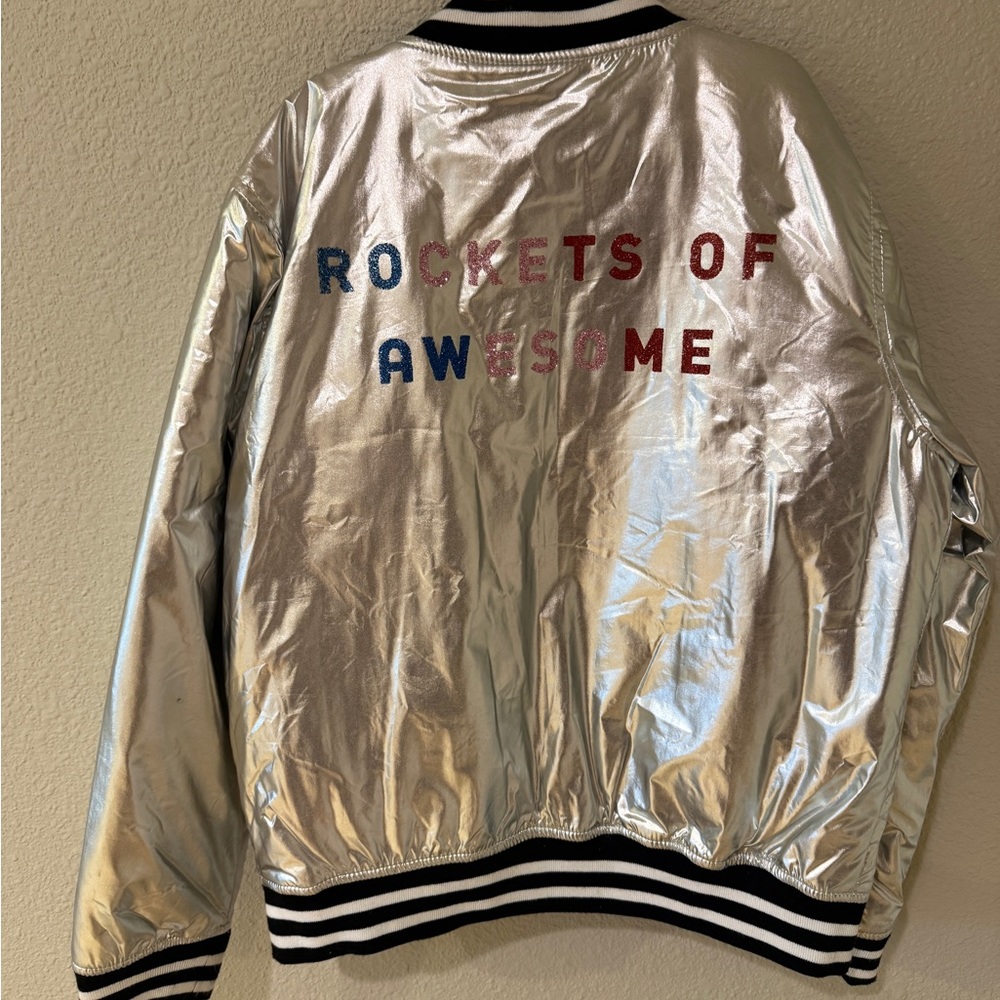 Rockets of Awesome Silver Kids Bomber Jacket (boy or girl) - Picture 3 of 5
